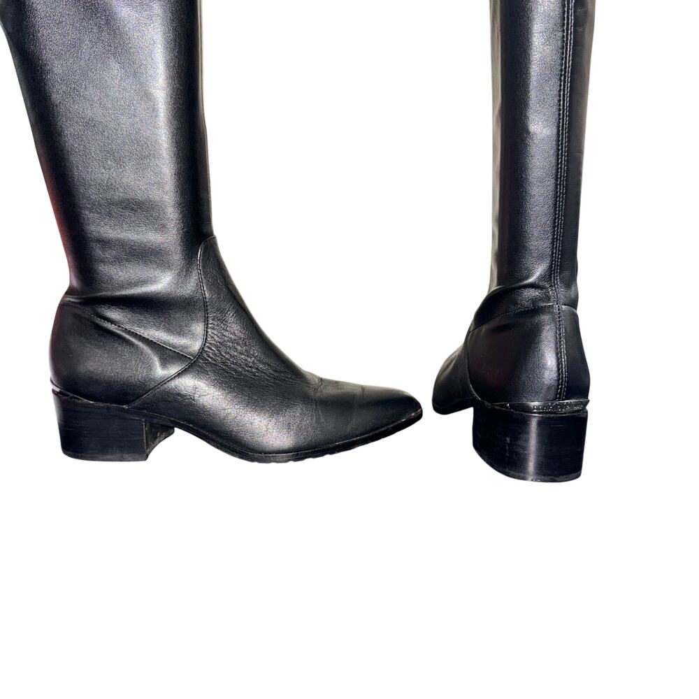 Donald J Pliner DAYLE Women’s 6.5M Black Leather Knee High Boots Pointed Toe